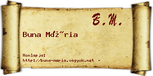 Buna Mária névjegykártya